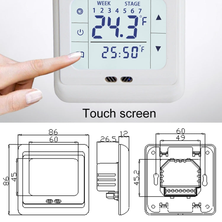 LYK-109 Thermoregulator Touch Screen Heating Thermostat for Warm Floor/Electric Heating System Temperature Controller