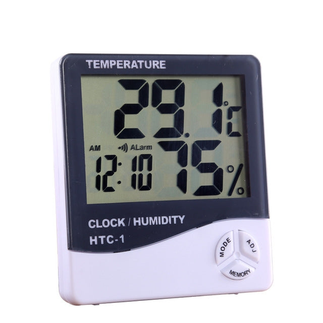 Indoor Outdoor Humidity Meter Digital Thermometer Hygrometer Electronic LCD Weather Station(WHITE)