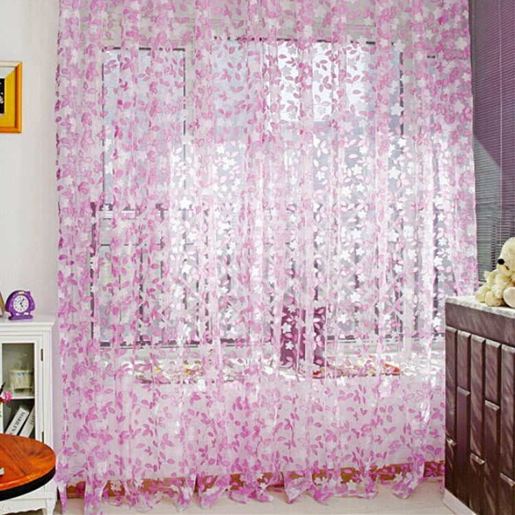 Romantic  Tulle Pastoral Window Screens Door Balcony Curtain, Size:1Mx2M Rod Processing