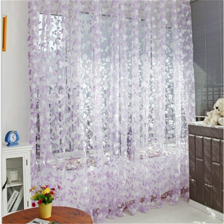 Romantic  Tulle Pastoral Window Screens Door Balcony Curtain, Size:1Mx2.8M Not Processed(Purple)