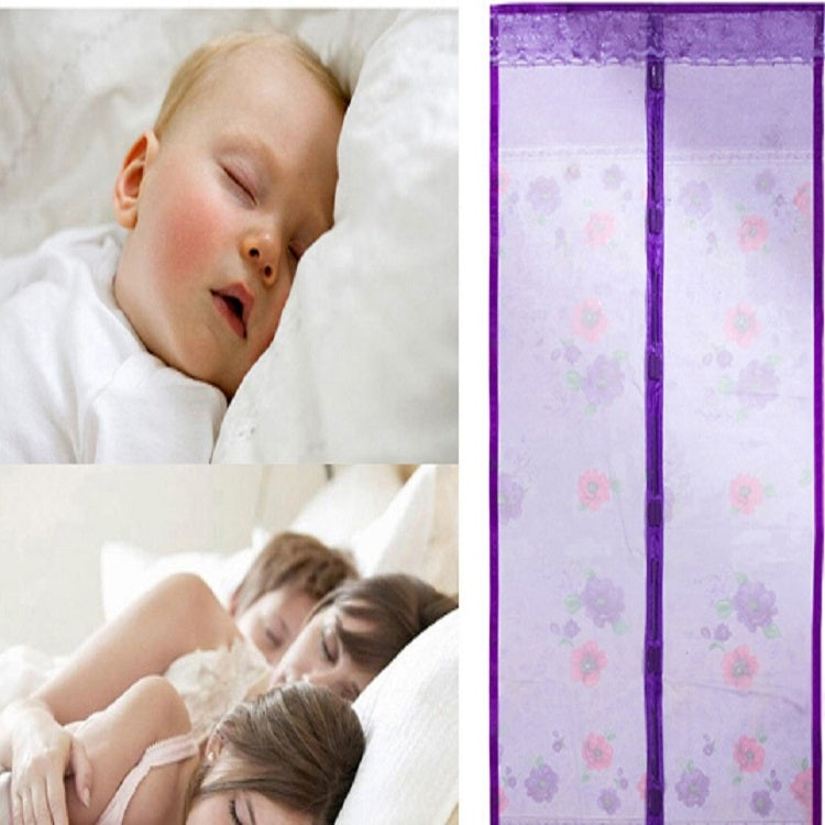 2 PCS Curtain Anti Mosquito Magnetic Tulle Shower Curtain Automatic Closing Door Screen Summer Style Mesh Net