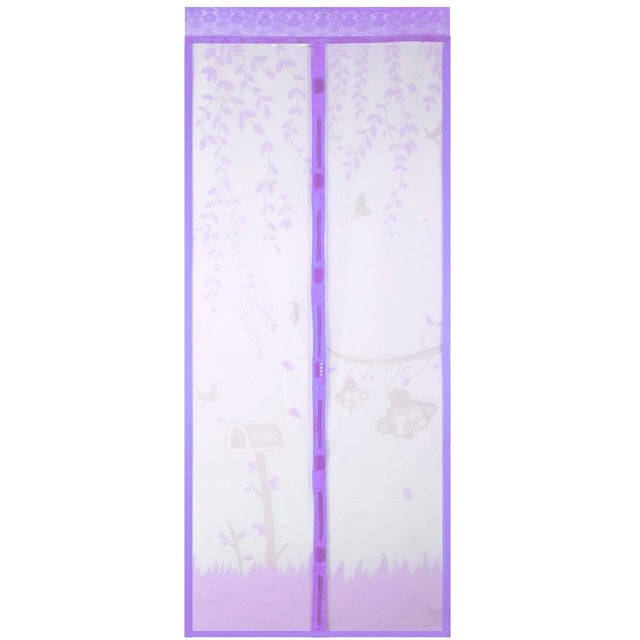 2 PCS Curtain Anti Mosquito Magnetic Tulle Shower Curtain Automatic Closing Door Screen Summer Style Mesh Net