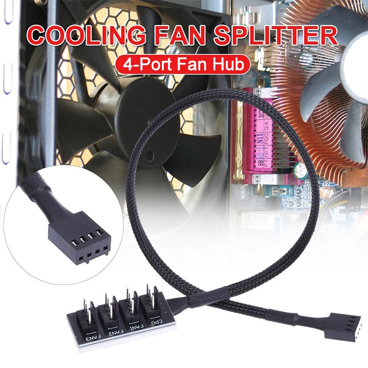 2 PCS Computer Fan PWM Hub Computer Chassis Fan Hub