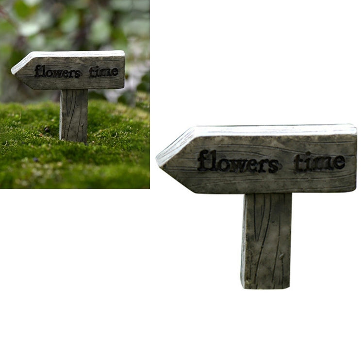 Succulents Moss Micro Landscape Small Ornaments Forest Signs Flower Inserts(Gray)