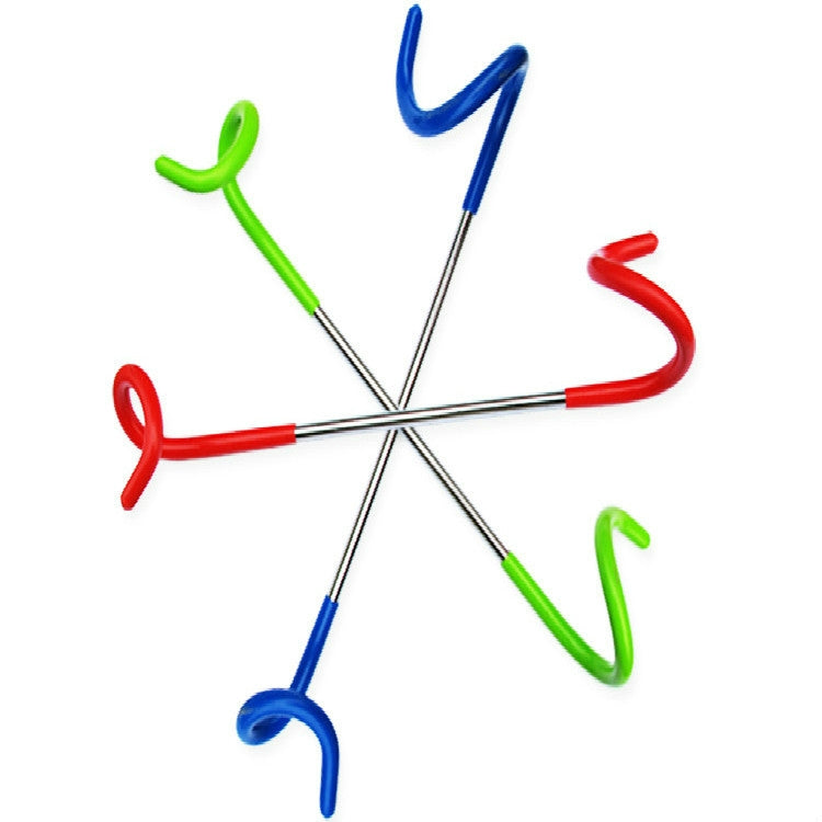 27CM Outdoor Portable Light/Bag/Cloth Hanging Hook Tent Beach Camping Tents Pole Accessories Alloy Hooks, Color Random Delivery