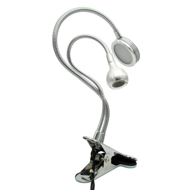 3W Creative Dimmable Double-head Clip Design LED Table Lamp, Color:Double Head Warm White
