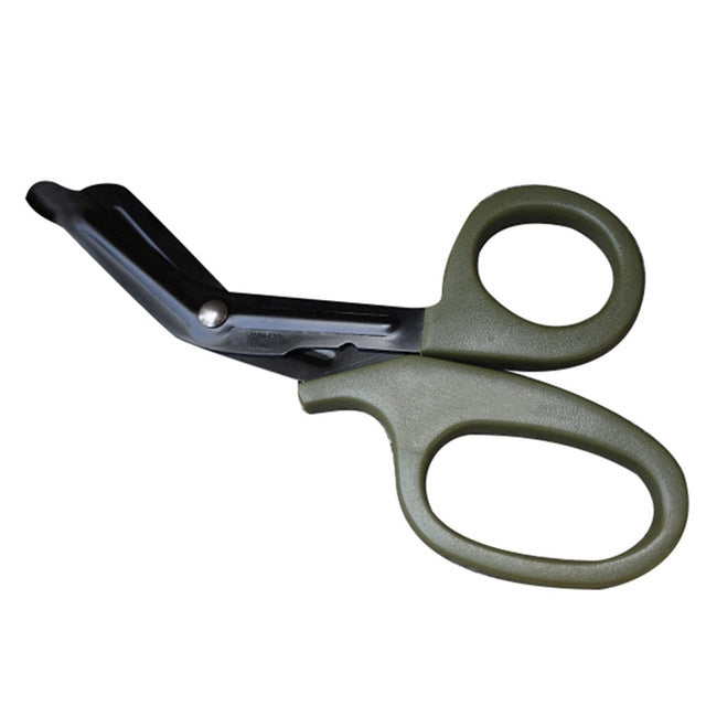 B-011 Outdoor Portable First Aid Canvas Elbow Scissors with Fine Teeth