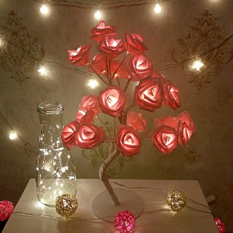 Rose Bedside Night Light Girl Heart Room Decoration Table Lamp, AC 220V