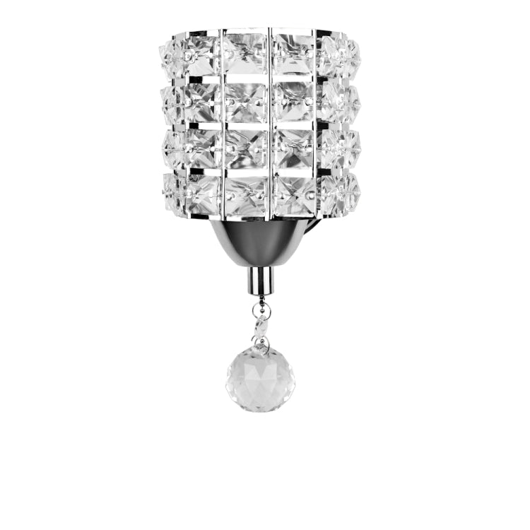 Modern Wall Hanging Crystal Lamp Pendant Wire Switch without Light Bulb, AC 220V(Silver)