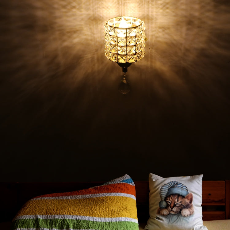 Modern Wall Hanging Crystal Lamp Pendant Wire Switch without Light Bulb, AC 220V(Silver)