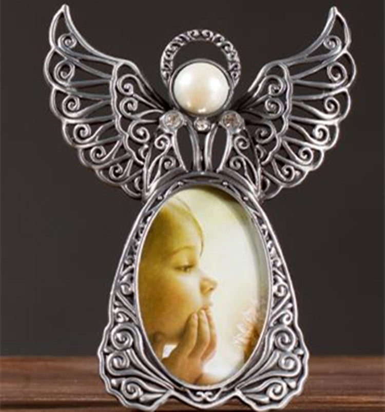 3 inch Angel Wings Metal Vintage Picture Frames Creative Gifts Photos Frames