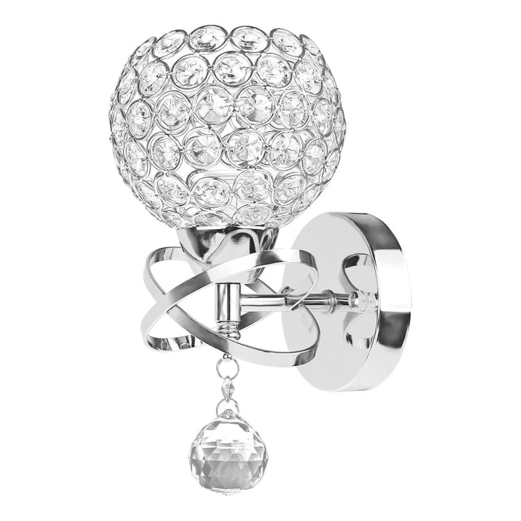 Simple and Creative Warm Bedroom Bedside Crystal Wall Lamp without Bulbs
