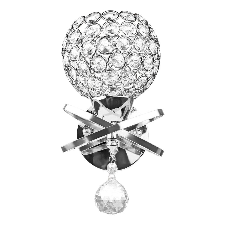 Simple and Creative Warm Bedroom Bedside Crystal Wall Lamp without Bulbs