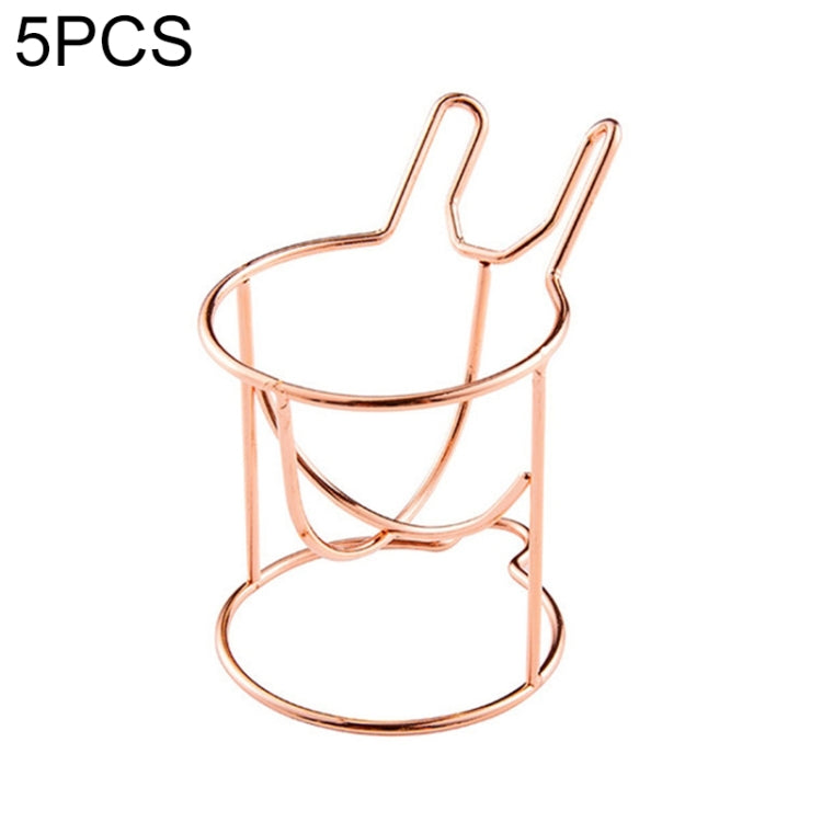 5 PCS Beauty Egg Shelf Storage Box Rack Puff Makeup Sponge Egg Dustproof Bracket, Model:Rabbit Ears