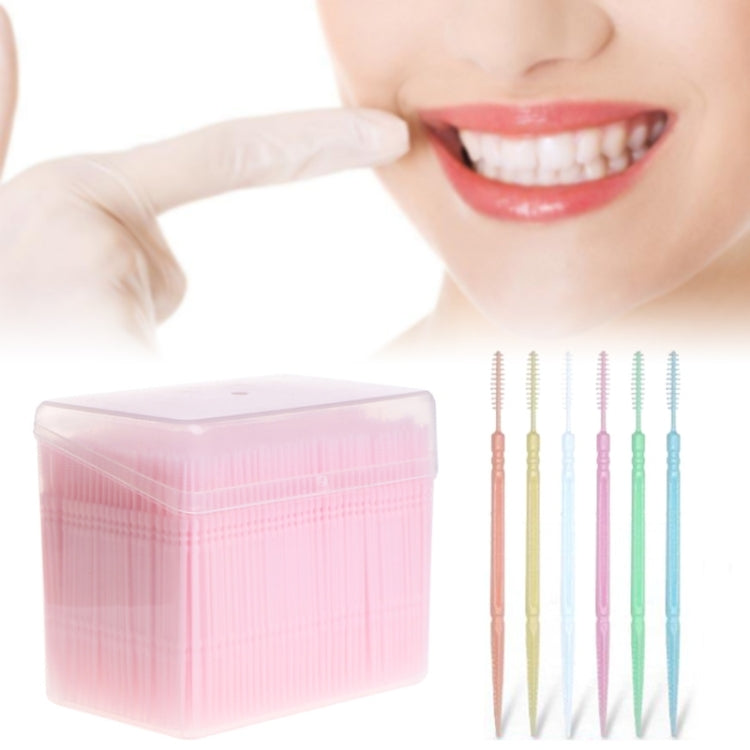 Double Head Simple Loaded Disposable Toothpick Portable Dental Care Cleaning Tool(Random Color Dlivery)