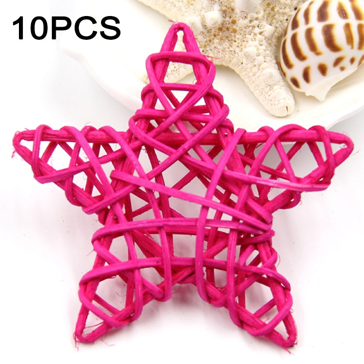 10 PCS 6cm Artificial Straw Ball DIY Decoration Rattan Stars Christmas Decor Home Ornament Supplies