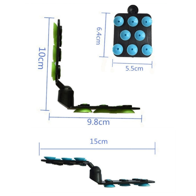 16 Points Double-sided Folding Lazy Bracket Suction Cup Car Mobile Phone Bracket, Random Color Delivery