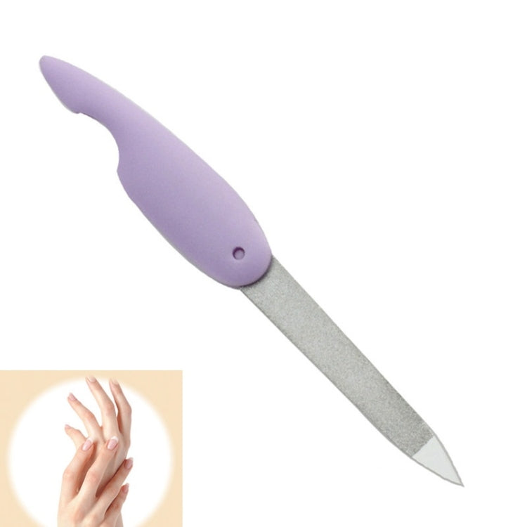 2 PCS Cartoon Folding Nail File Metalic Stainless Steel  Professionel Tool Files Random Color Delivery