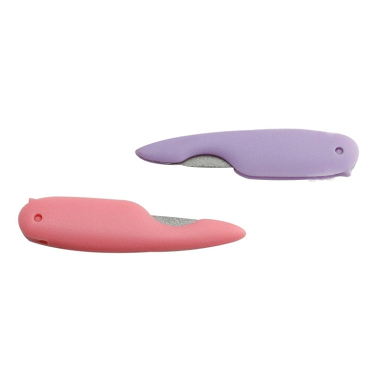 2 PCS Cartoon Folding Nail File Metalic Stainless Steel  Professionel Tool Files Random Color Delivery