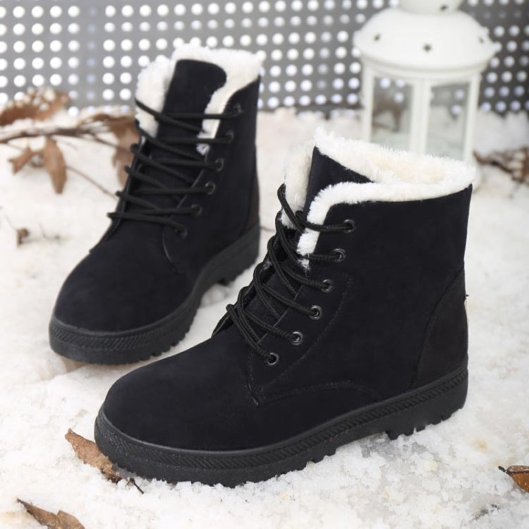 Ladies Cotton Shoes Plus Velvet Snow Boots, Size:43