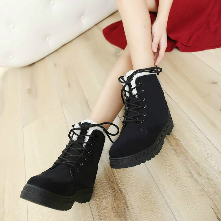 Ladies Cotton Shoes Plus Velvet Snow Boots, Size:43
