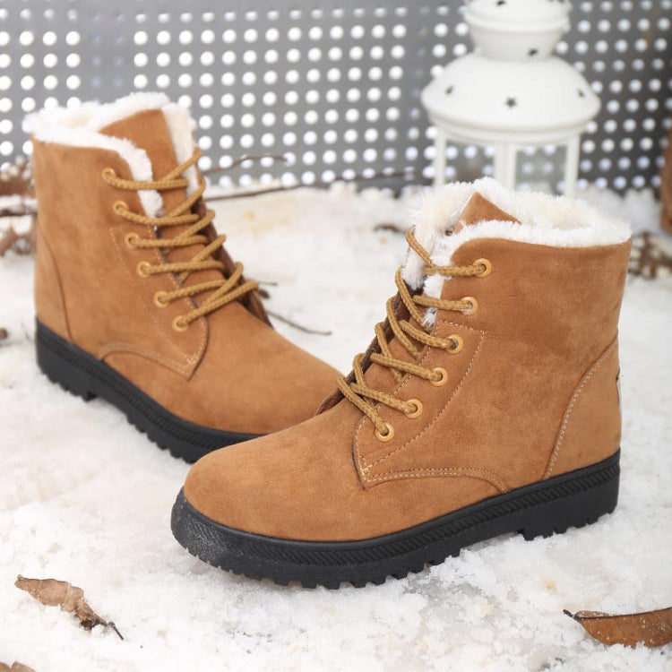 Ladies Cotton Shoes Plus Velvet Snow Boots, Size:43