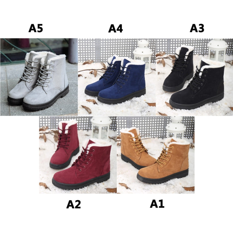 Ladies Cotton Shoes Plus Velvet Snow Boots, Size:43
