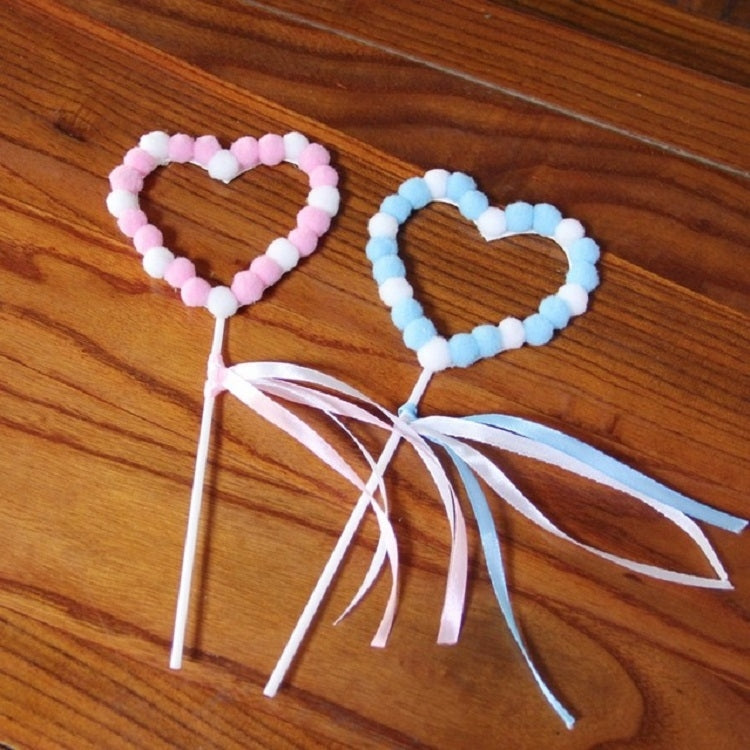 2 PCS Hairball Cake Dessert Table Decoration Inserted Card, Style:Love