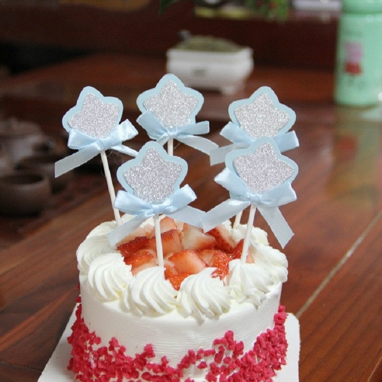 2 Pack Creative Plug-in Pentagram Cake Plug Flag Birthday Party Decoration