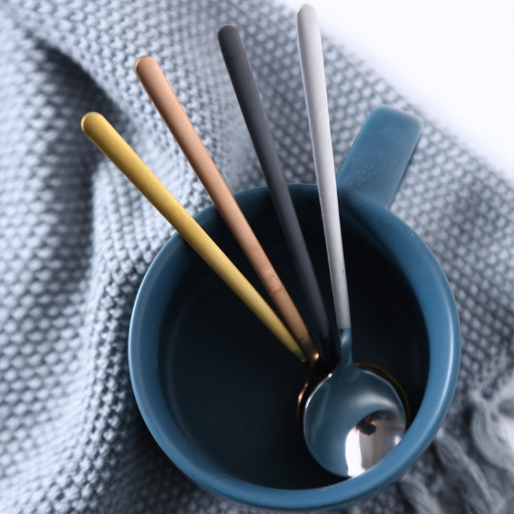 Mini Accessories Coffee Spoon Kitchen Dessertspoon Dining Round Shape Coffee  Stainless Steel Home, Size:13cm