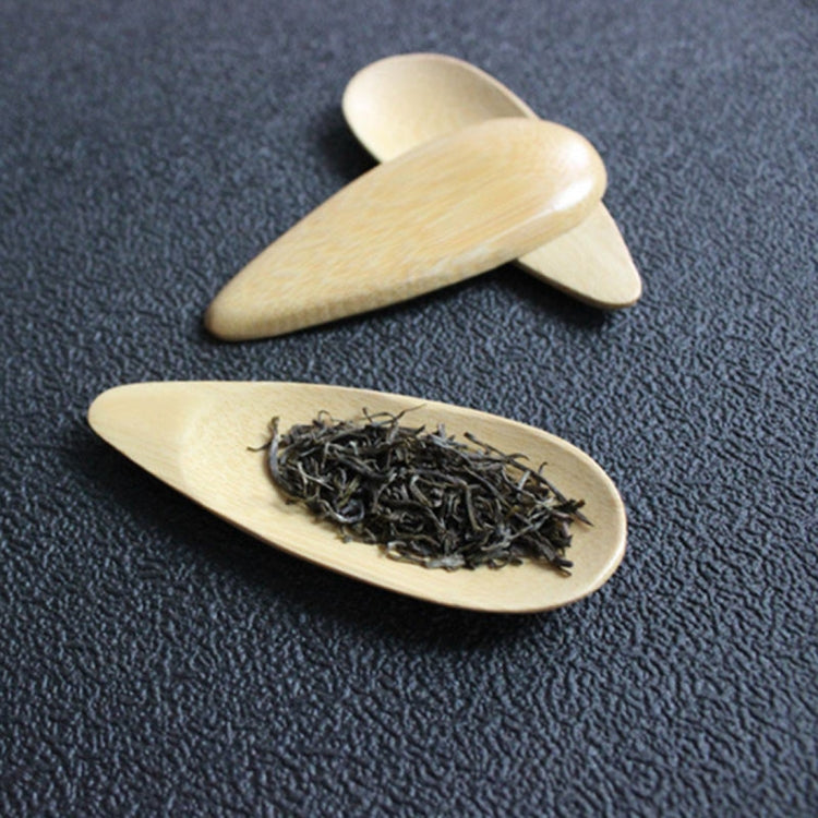 2 PCS Cute Melon seed shape Handmade Mini Bamboo Tea Scoops Kung Fu Tea Spoon Black Green Tea Shovel