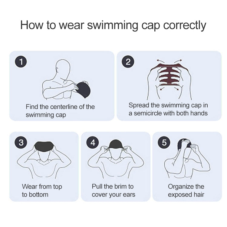 Pink Flowers Pattern Earmuffs Silicone Waterproof Swimming Cap for Women