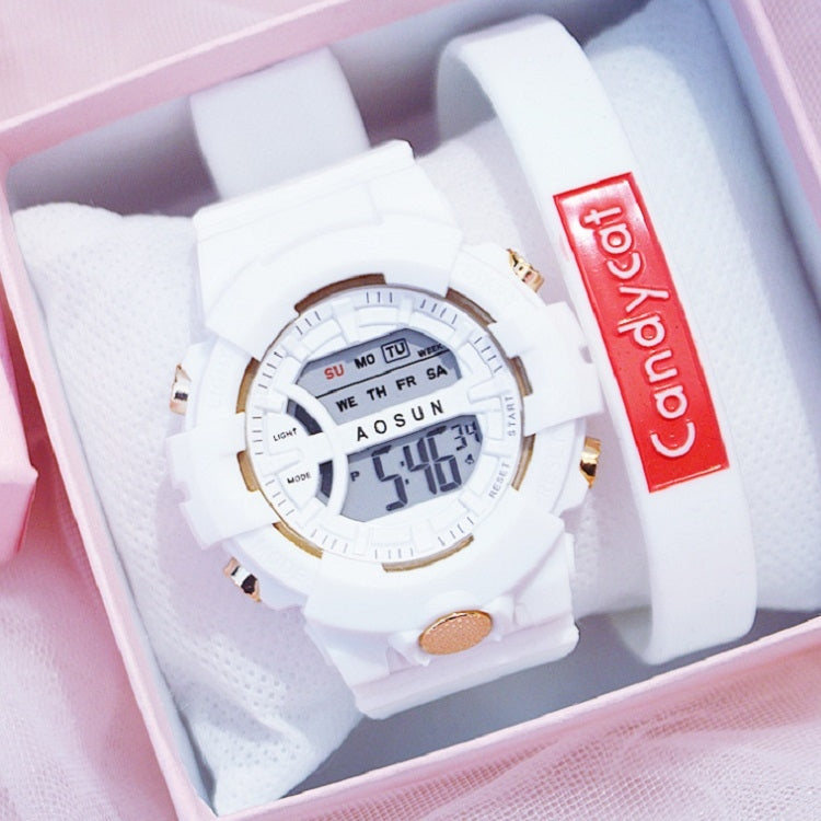 2 PCS Children Outdoor Sports Watch Multi-function Electronic Watch