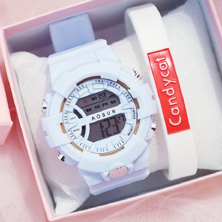 2 PCS Children Outdoor Sports Watch Multi-function Electronic Watch