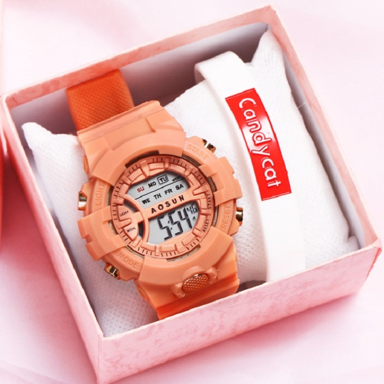 2 PCS Children Outdoor Sports Watch Multi-function Electronic Watch