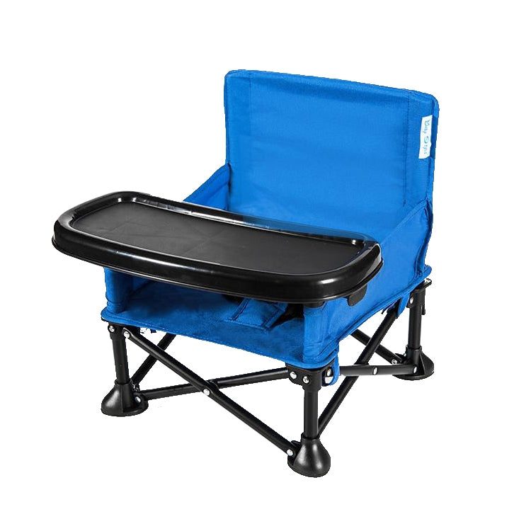 Childrens Dining Table and Chair 0-3 Years Old Child Safety Portable Folding Chair(Blue)