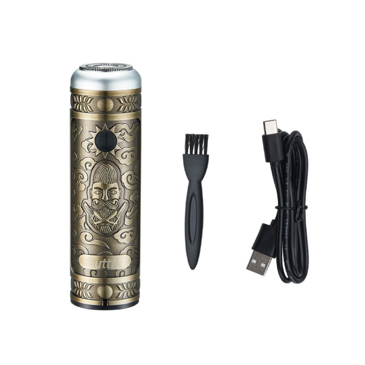 JM-T50 Portable Rechargeable Retro Metal Body Mini Electric Shaver