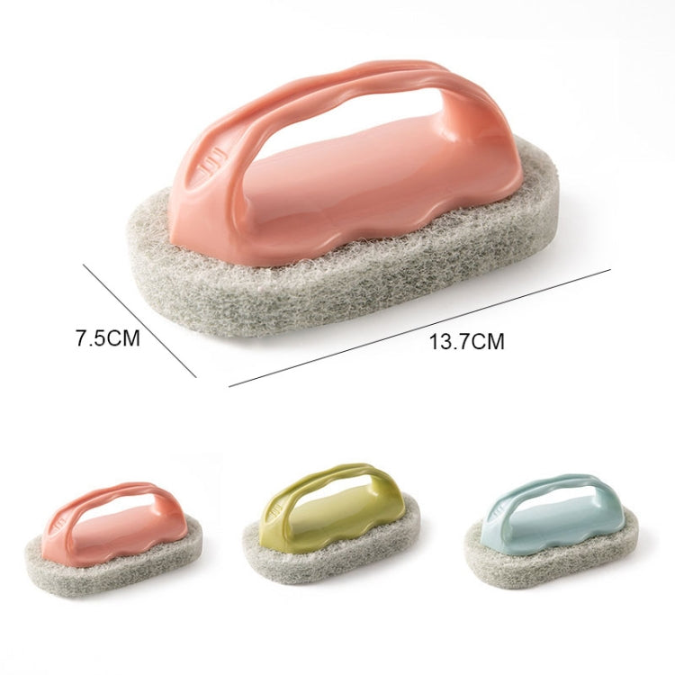 12 PCS Kitchen Tile Bathtub Brush Household Brush Pot Scouring Sponge Cleaning Brush with Handle Random Color Delivery