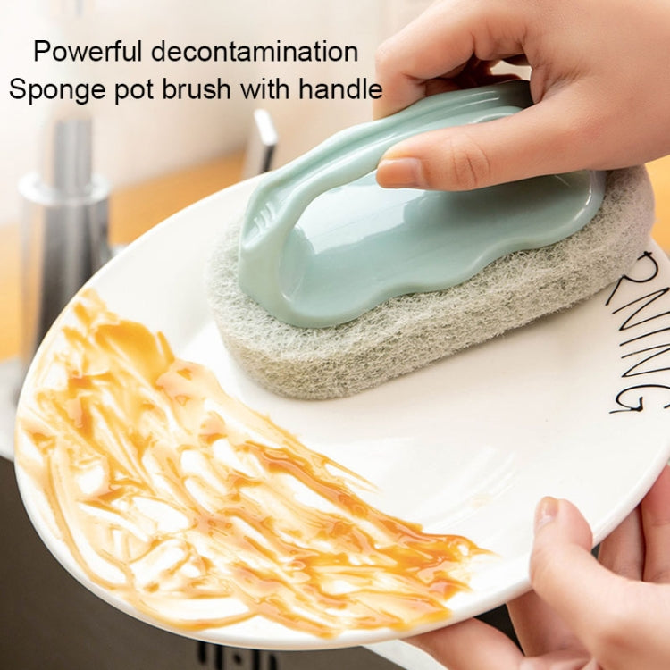 12 PCS Kitchen Tile Bathtub Brush Household Brush Pot Scouring Sponge Cleaning Brush with Handle Random Color Delivery