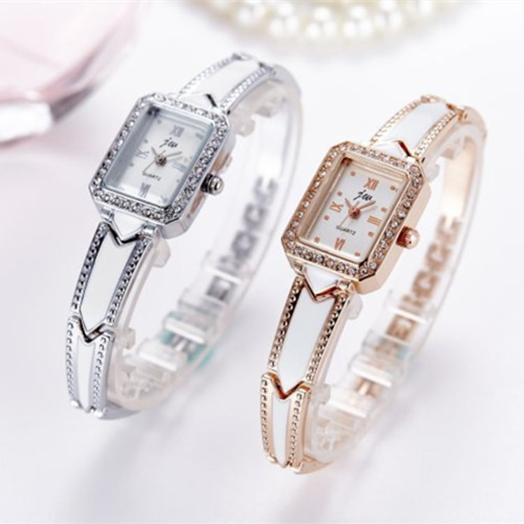 JW Rectangular Dial Stainless Steel Strap Quartz Watch