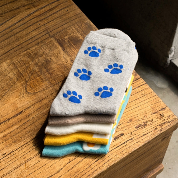 3 Pairs Cute Women Socks Cotton Cartoon Harajuku Long Female Sock