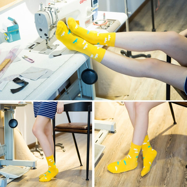 3 Pairs Cute Women Socks Cotton Cartoon Harajuku Long Female Sock