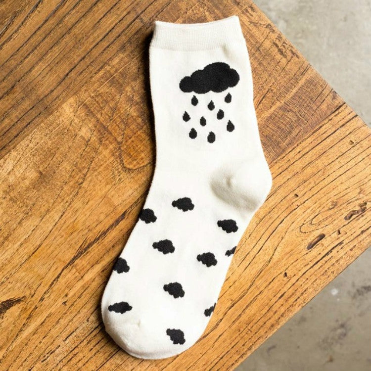 3 Pairs Cute Women Socks Cotton Cartoon Harajuku Long Female Sock
