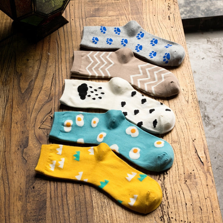 3 Pairs Cute Women Socks Cotton Cartoon Harajuku Long Female Sock