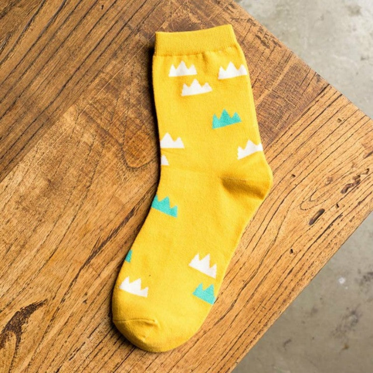 3 Pairs Cute Women Socks Cotton Cartoon Harajuku Long Female Sock