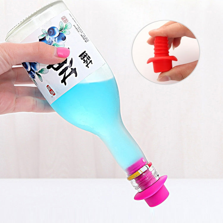 Silica Gel Top Hat Fresh Wine Corks Cruet Red Wine Stopper