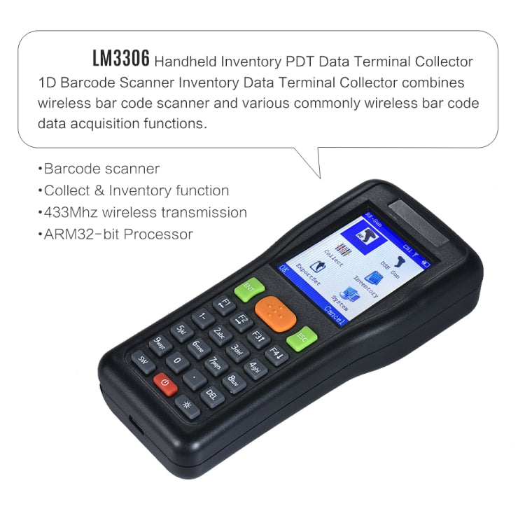 LM3306 Handheld Bar Code Scanning Instrument Inventory Data Terminal Collector Wireless Barcode Scanner