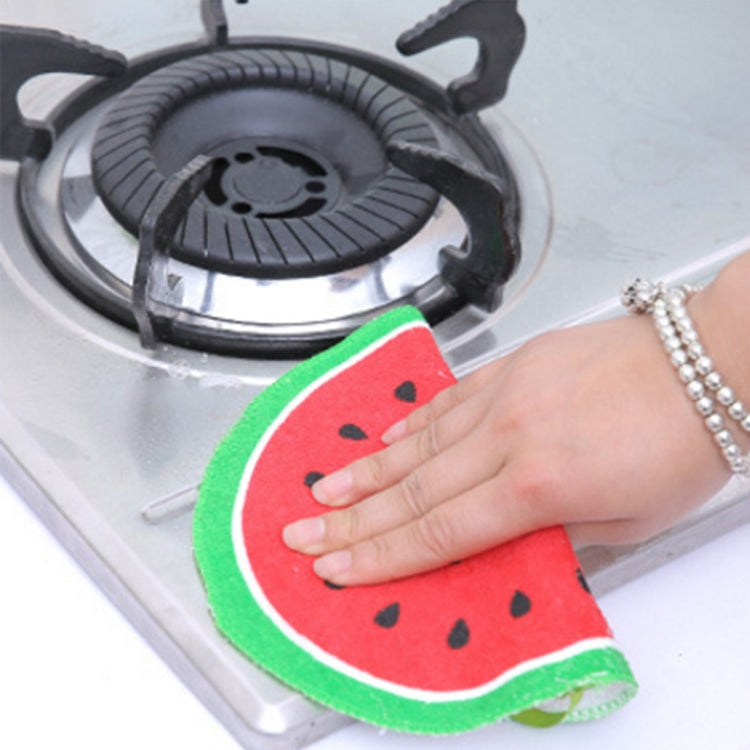 2 PCS Baby Kids Round Cotton Hand Towel Kitchen Fruit Wipe Dishcloth Hanging Towels