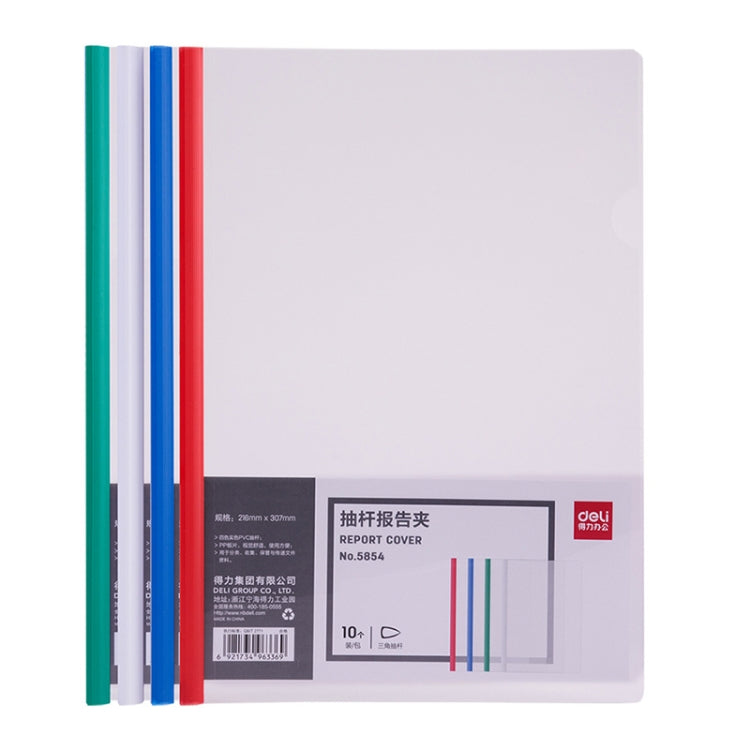 10 PCS A4 Folder Transparent PP Report Cover Spine Bar Folder, Random Color Delivery 12 mixed color