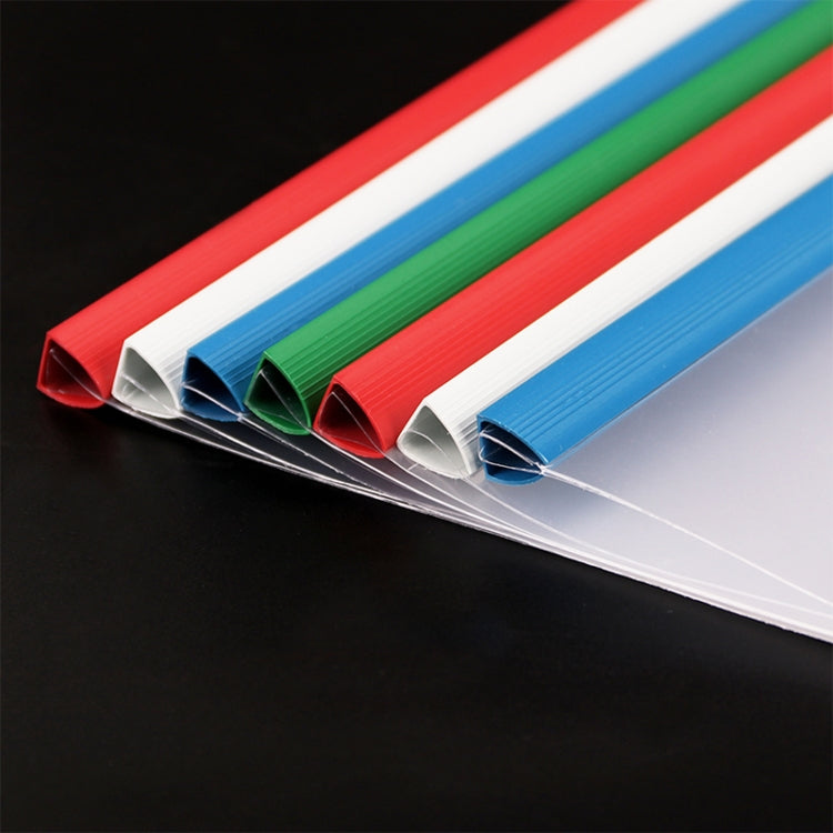10 PCS A4 Folder Transparent PP Report Cover Spine Bar Folder, Random Color Delivery 12 mixed color